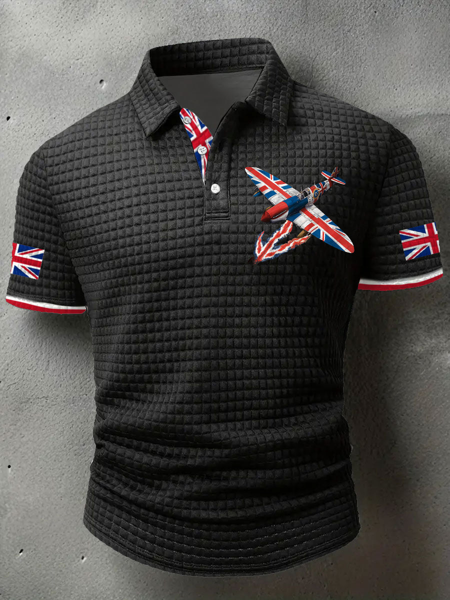 Men's Union Jack Fighter Short Sleeve Shirt vetvanguards