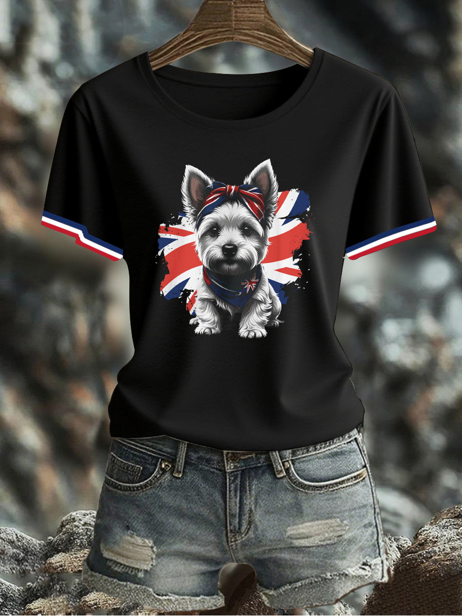 Women's UK Flag Printed T-shirt vetvanguards