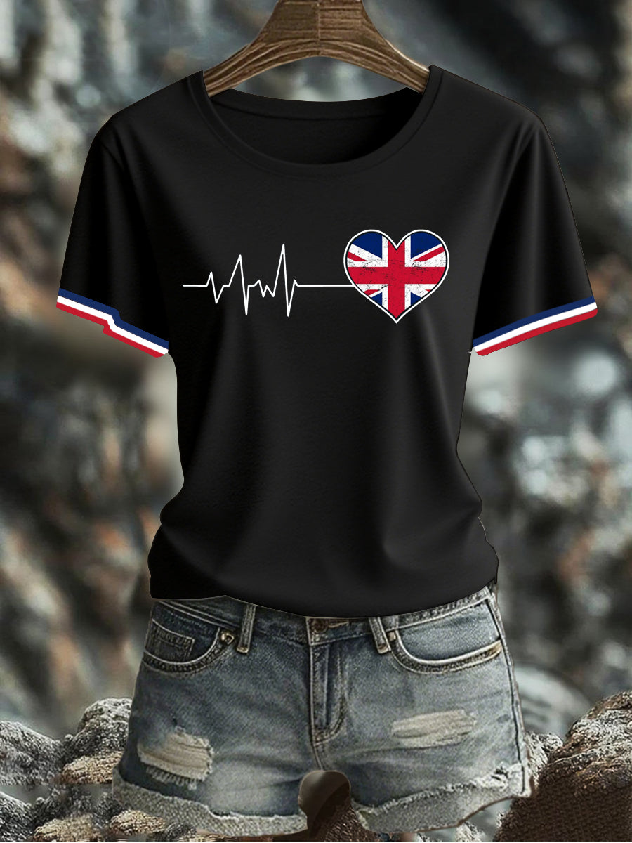 Women's UK Flag Printed T-shirt vetvanguards