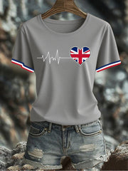 Women's UK Flag Printed T-shirt vetvanguards