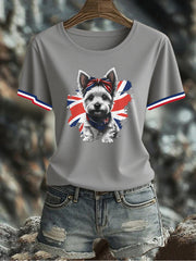 Women's UK Flag Printed T-shirt vetvanguards