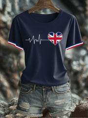 Women's UK Flag Printed T-shirt vetvanguards