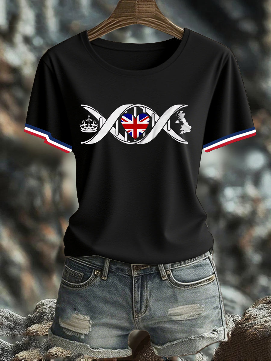 Women's UK Flag Printed T-shirt vetvanguards