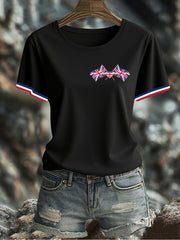 Women's UK Flag Printed T-shirt vetvanguards
