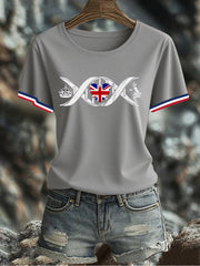 Women's UK Flag Printed T-shirt vetvanguards
