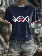Women's UK Flag Printed T-shirt vetvanguards