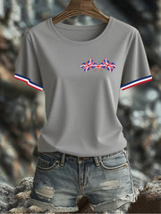 Women's UK Flag Printed T-shirt vetvanguards