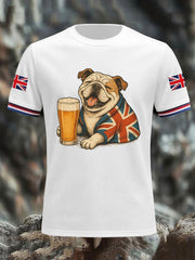 Men's Vintage England Flag Casual Printed T-shirt vetvanguards