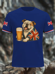 Men's Vintage England Flag Casual Printed T-shirt vetvanguards