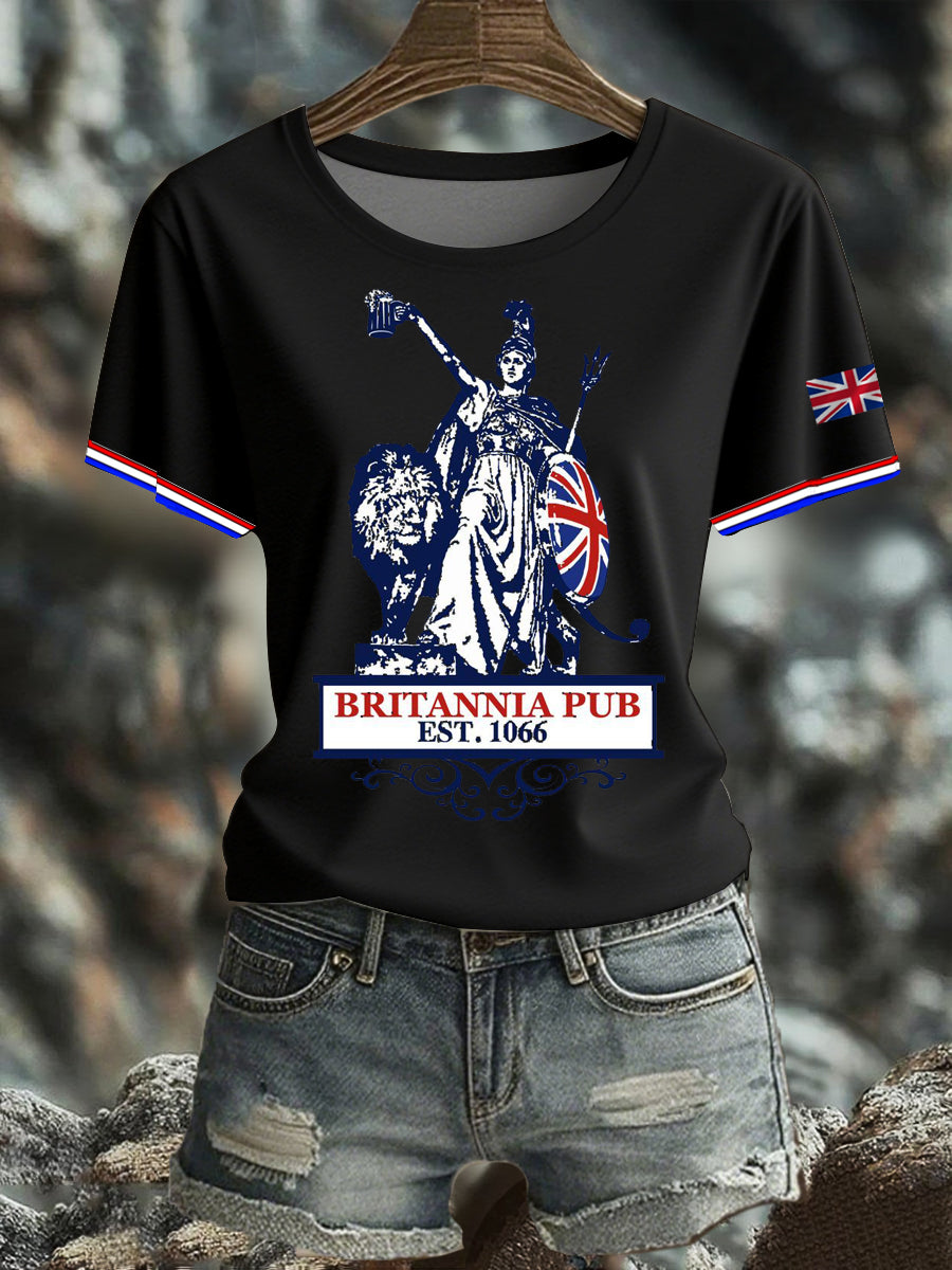 Women's British short-sleeved T-shirt vetvanguards