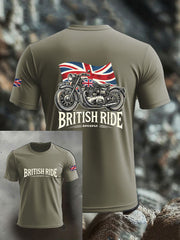 Men's British imitation cotton short-sleeved T-shirt vetvanguards