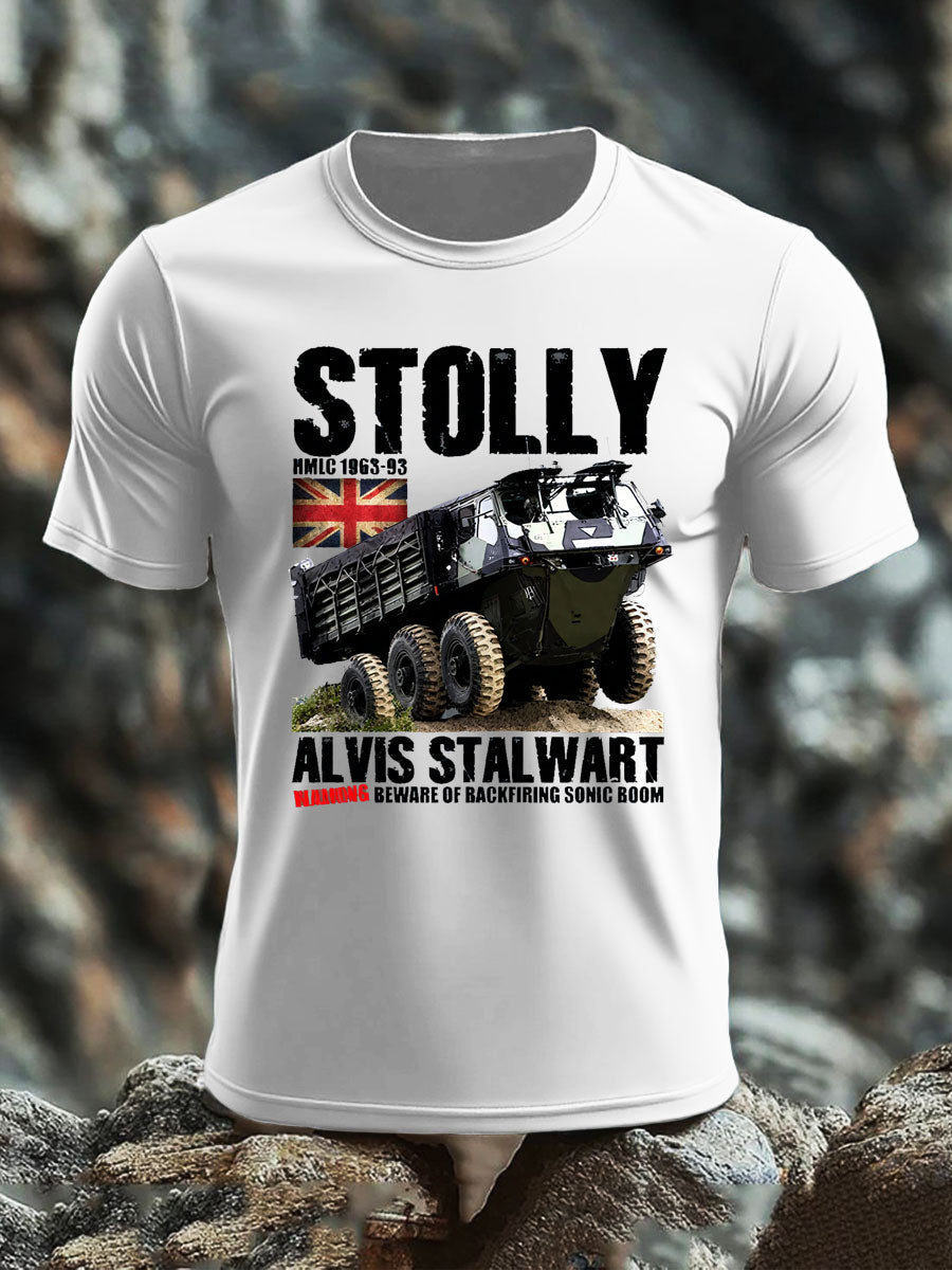 Men's British imitation cotton short-sleeved T-shirt vetvanguards