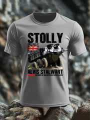Men's British imitation cotton short-sleeved T-shirt vetvanguards