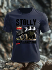 Men's British imitation cotton short-sleeved T-shirt vetvanguards