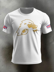 Men's UK Flag Football Printed T-shirt vetvanguards