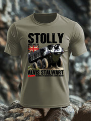 Men's British imitation cotton short-sleeved T-shirt vetvanguards