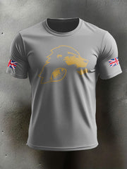 Men's UK Flag Football Printed T-shirt vetvanguards