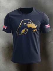 Men's UK Flag Football Printed T-shirt vetvanguards