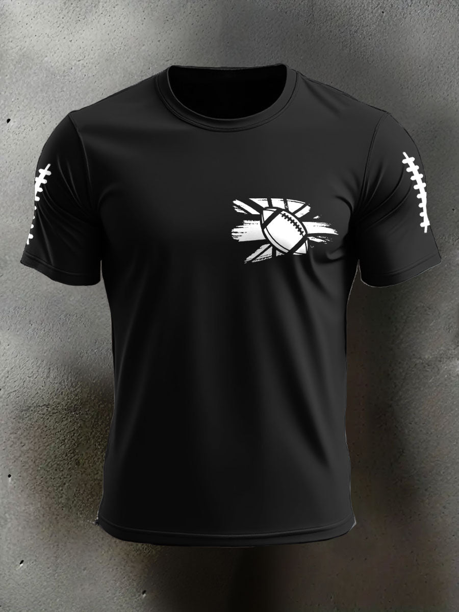 Men's UK Flag Football Printed T-shirt vetvanguards