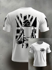 Men's UK Flag Football Printed T-shirt vetvanguards