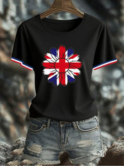 Women's UK Flag Printed T-shirt vetvanguards