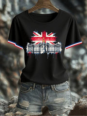 Women's UK Flag Printed T-shirt vetvanguards