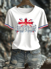 Women's UK Flag Printed T-shirt vetvanguards