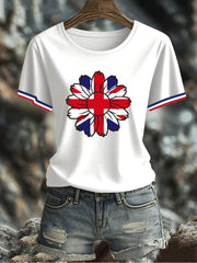 Women's UK Flag Printed T-shirt vetvanguards