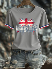 Women's UK Flag Printed T-shirt vetvanguards