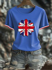 Women's UK Flag Printed T-shirt vetvanguards