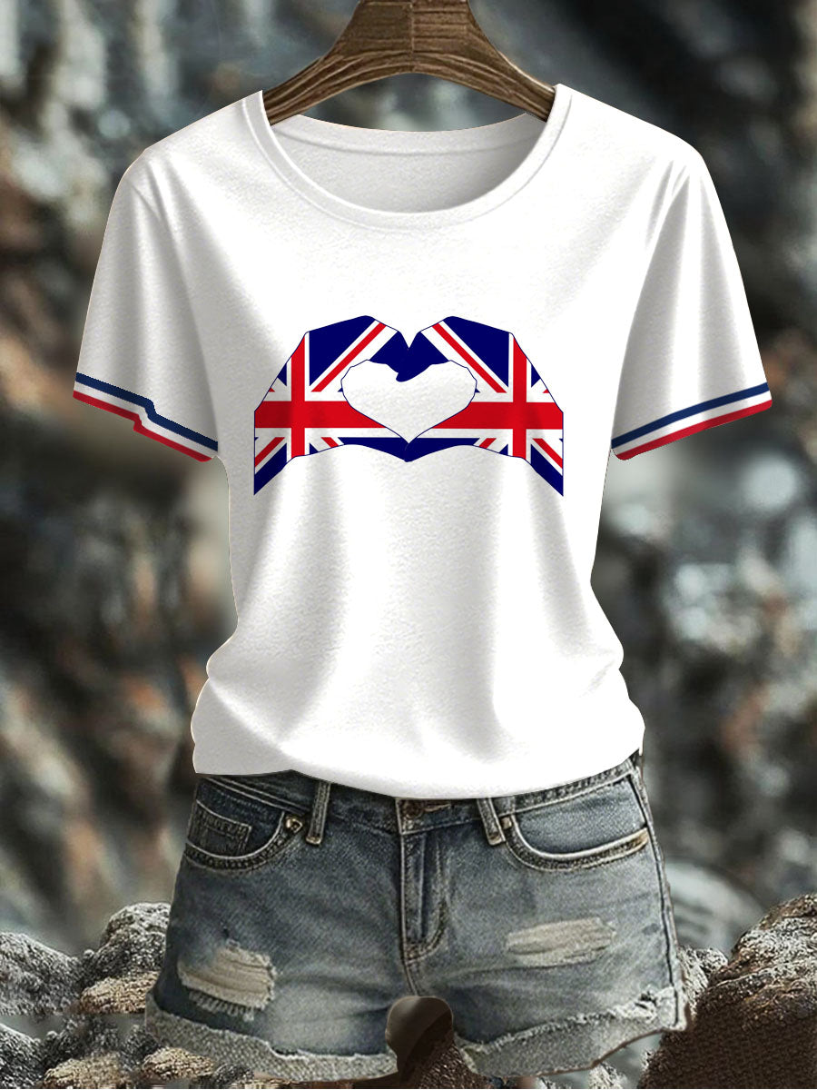 Women's UK Flag Printed T-shirt vetvanguards