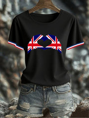 Women's UK Flag Printed T-shirt vetvanguards
