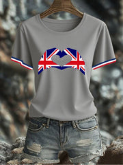 Women's UK Flag Printed T-shirt vetvanguards