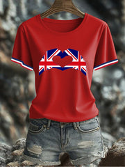 Women's UK Flag Printed T-shirt vetvanguards