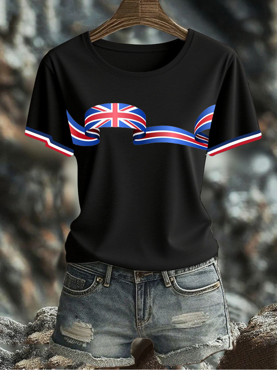 Women's UK Flag Printed T-shirt vetvanguards