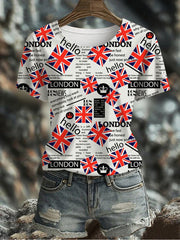 Women's UK Flag Printed T-shirt vetvanguards