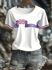 Women's UK Flag Printed T-shirt vetvanguards