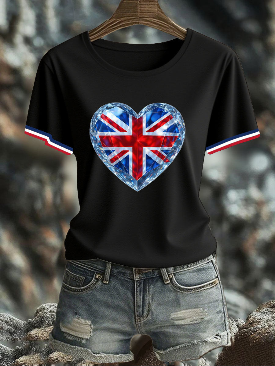 Women's UK Flag Printed T-shirt vetvanguards