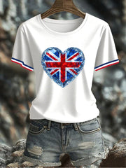Women's UK Flag Printed T-shirt vetvanguards