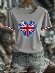 Women's UK Flag Printed T-shirt vetvanguards