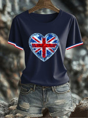 Women's UK Flag Printed T-shirt vetvanguards