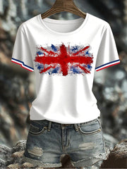 Women's UK Flag Printed T-shirt vetvanguards