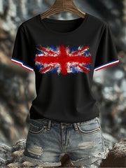 Women's UK Flag Printed T-shirt vetvanguards