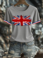 Women's UK Flag Printed T-shirt vetvanguards