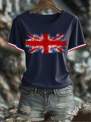 Women's UK Flag Printed T-shirt vetvanguards