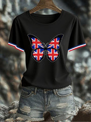 Women's UK Flag Printed T-shirt vetvanguards