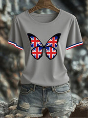Women's UK Flag Printed T-shirt vetvanguards