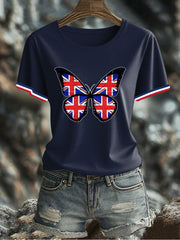 Women's UK Flag Printed T-shirt vetvanguards