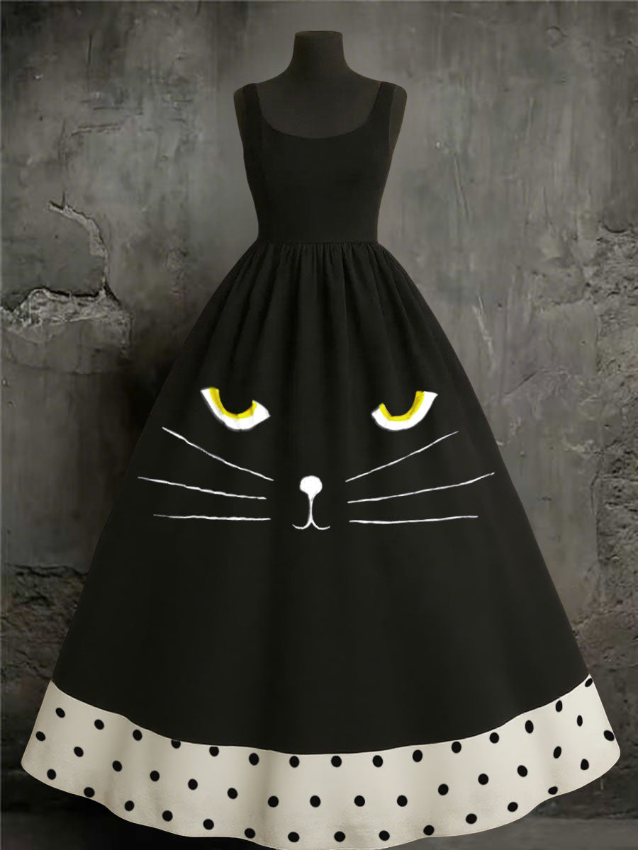Women's Halloween Cat Dress vetvanguards