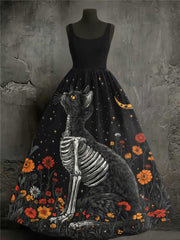 Women's Halloween Black Cat Dress vetvanguards